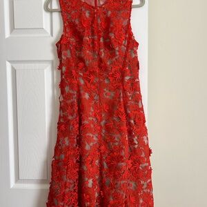 LELA ROSE midi dress laced dress